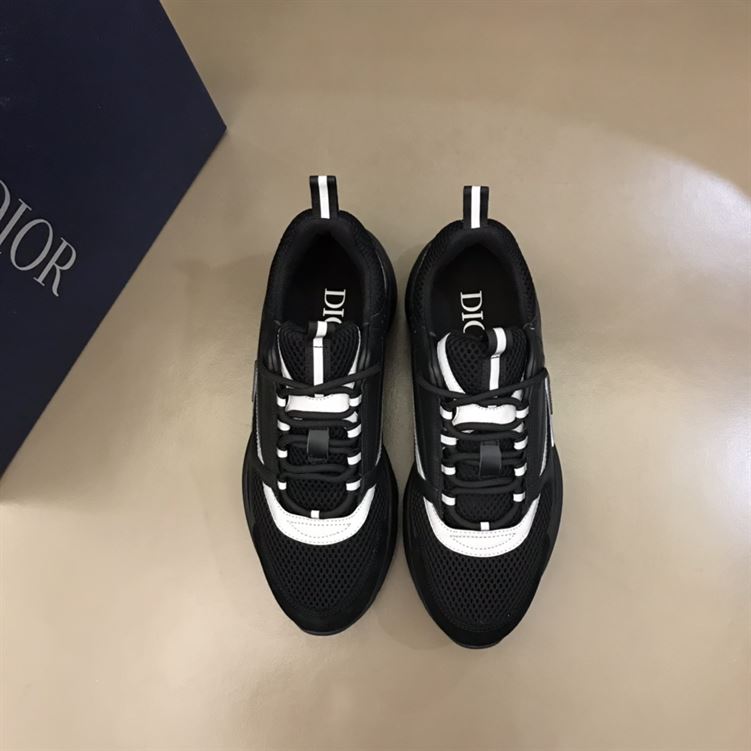D10r B22 SNEAKER BLACK TECHNICAL MESH AND SMOOTH CALFSKIN   DO045