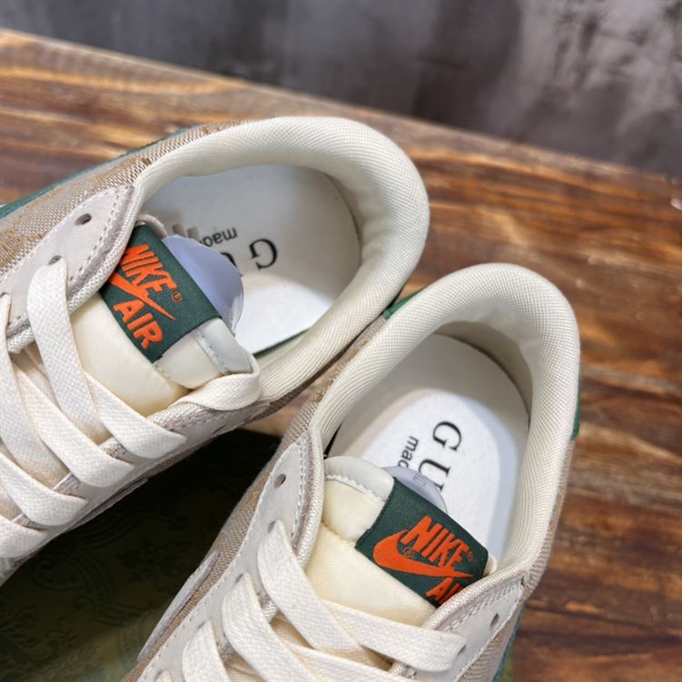 Gvc*1 X AIR JORDAN 1 LOW WHITE BROWN GREEN   GCC050