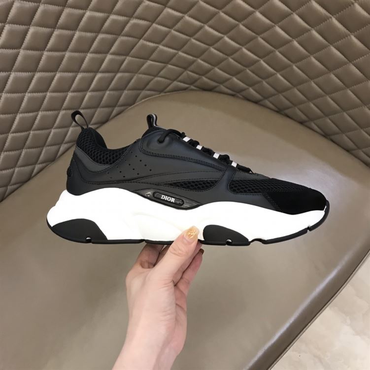 D10r B22 SNEAKERS BLACK TECHNICAL MESH AND CALFSKIN   DO004