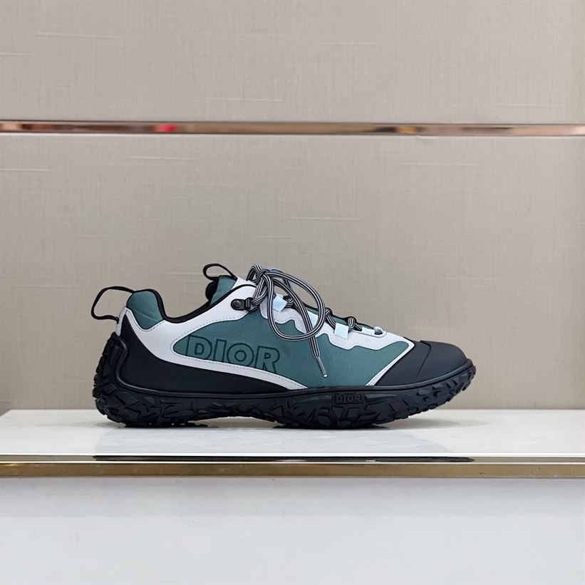 D10rIZON HIKING SHOE GREEN-GREY TECHNICAL MESH AND BLACK RUBBER   DO085