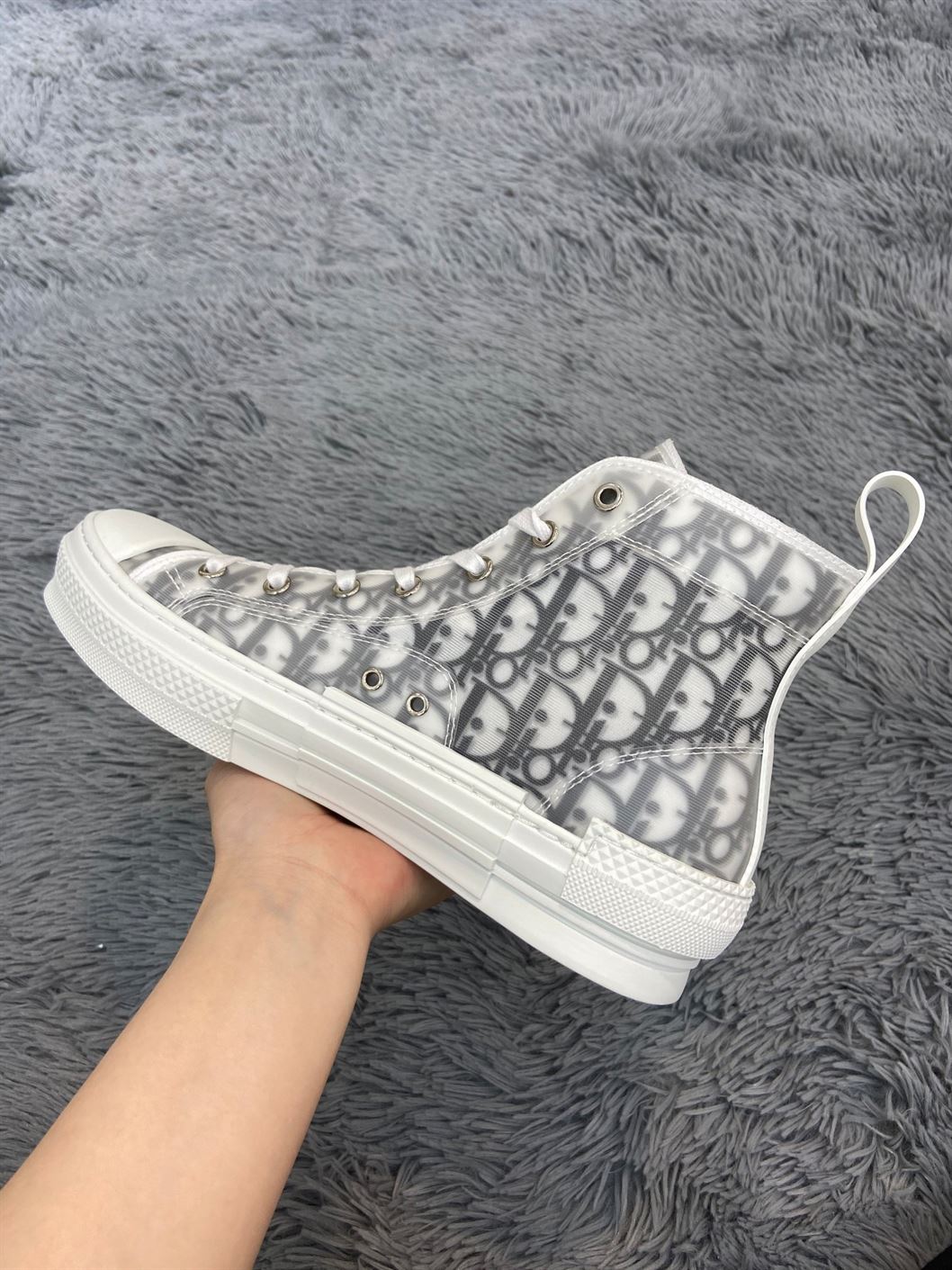 B23 HIGH-TOP SNEAKER D10r OBLIQUE CANVAS   DO059