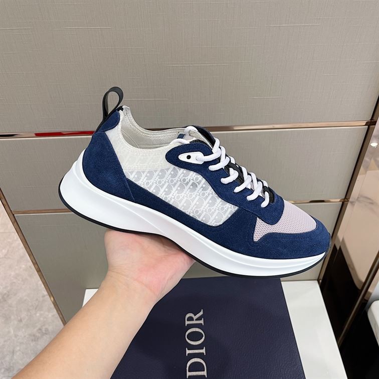 D10r B25 RUNNER NAVY OBLIQUE SUEDE SNEAKER   DO063