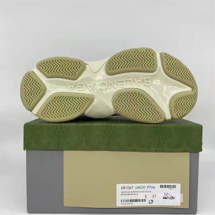 Gvc*1 X Ba1en*iaga THE HACKER PROJECT TRIPLE S BEIGE GREEN YELLOW   GCC074