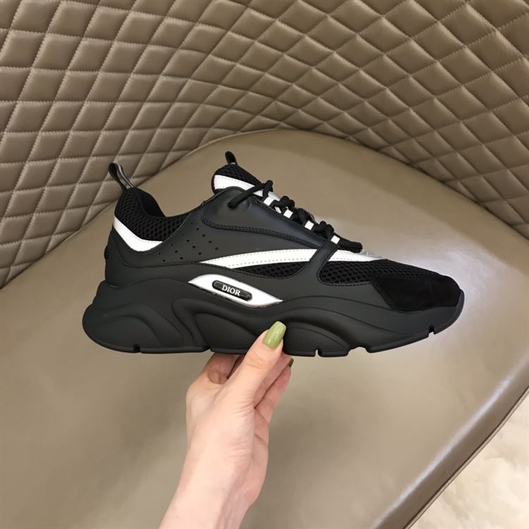 D10r B22 SNEAKER BLACK TECHNICAL MESH AND SMOOTH CALFSKIN   DO045