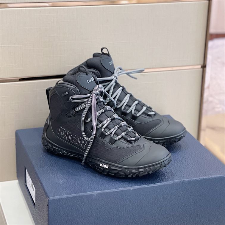 D10rIZON HIKING BOOT BLACK TECHNICAL MESH AND RUBBER   DO089
