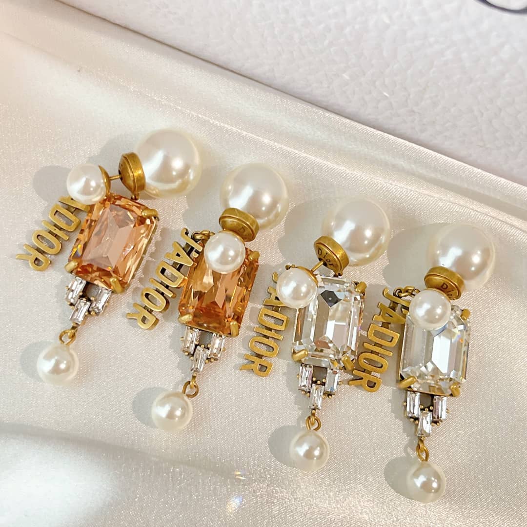 Fake Chr1st1an D10r Logo Earring