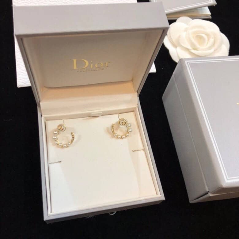 Fake Chr1st1an D10r Logo Earring