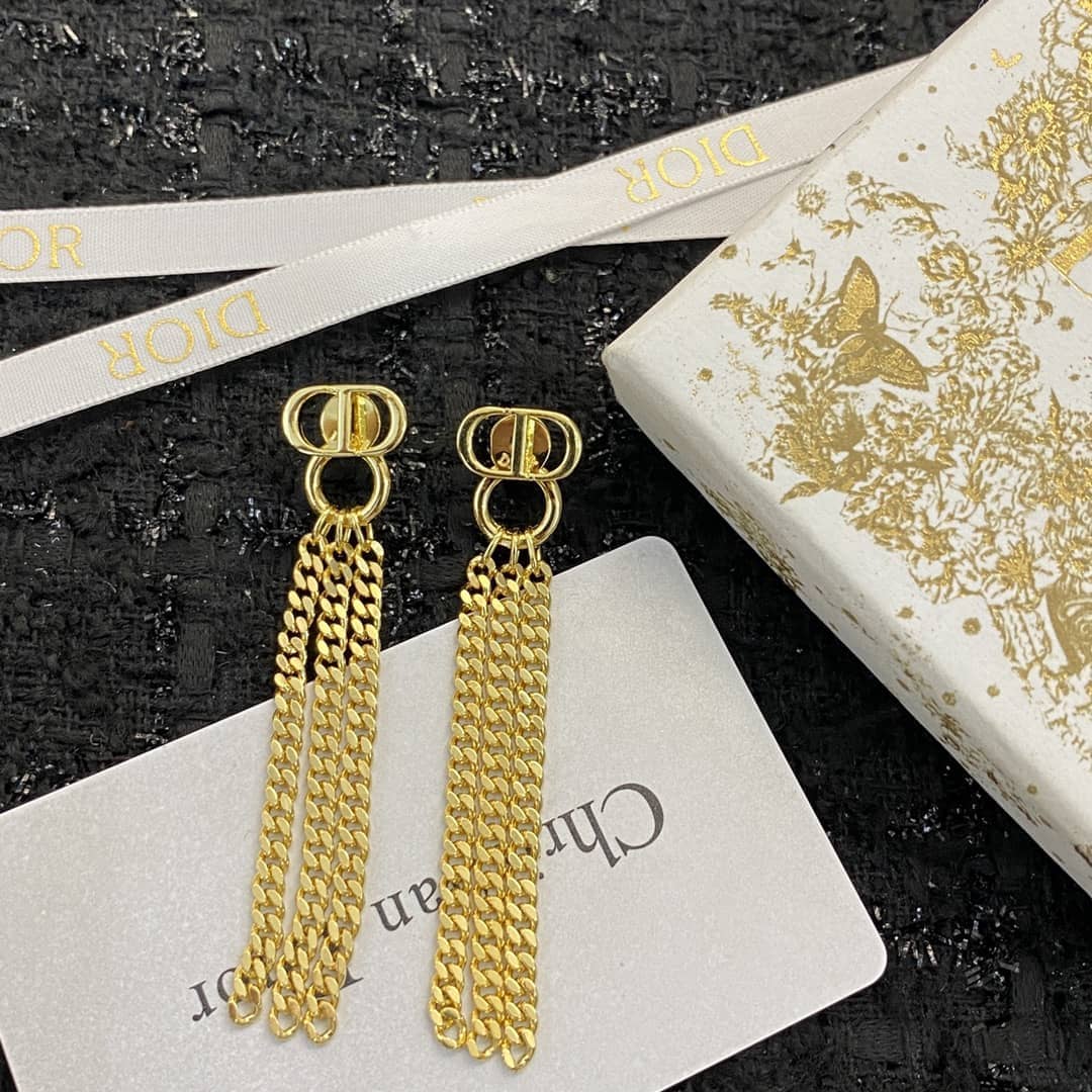 Knockoff Chr1st1an D10r Logo Earring