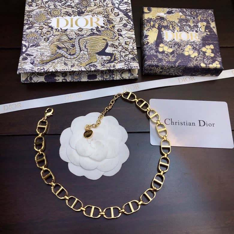 Knockoff Chr1st1an D10r Logo Necklace