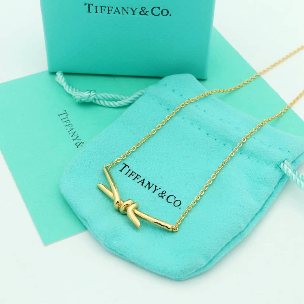 Fake T*f*ny Logo Necklace
