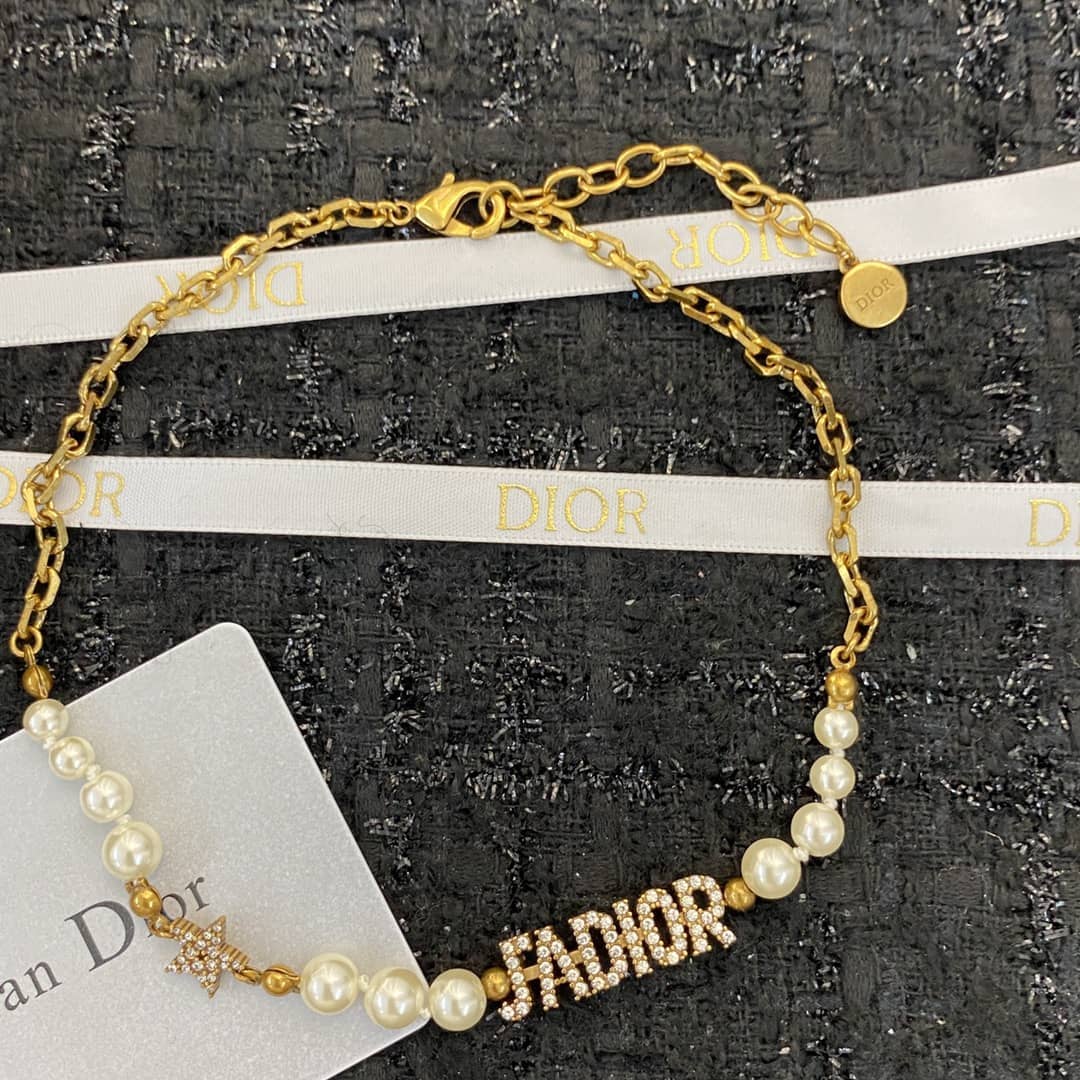 Wholesale Chr1st1an D10r Logo Necklace