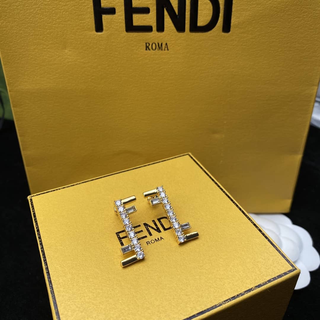 Knockoff F**di Logo Earring