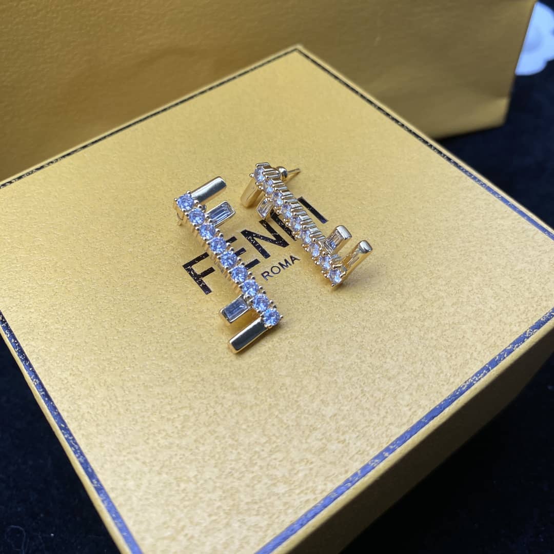 Knockoff F**di Logo Earring