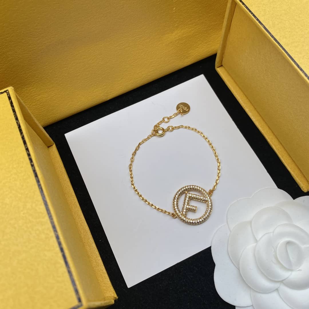 Fake F**di Logo Bracelet