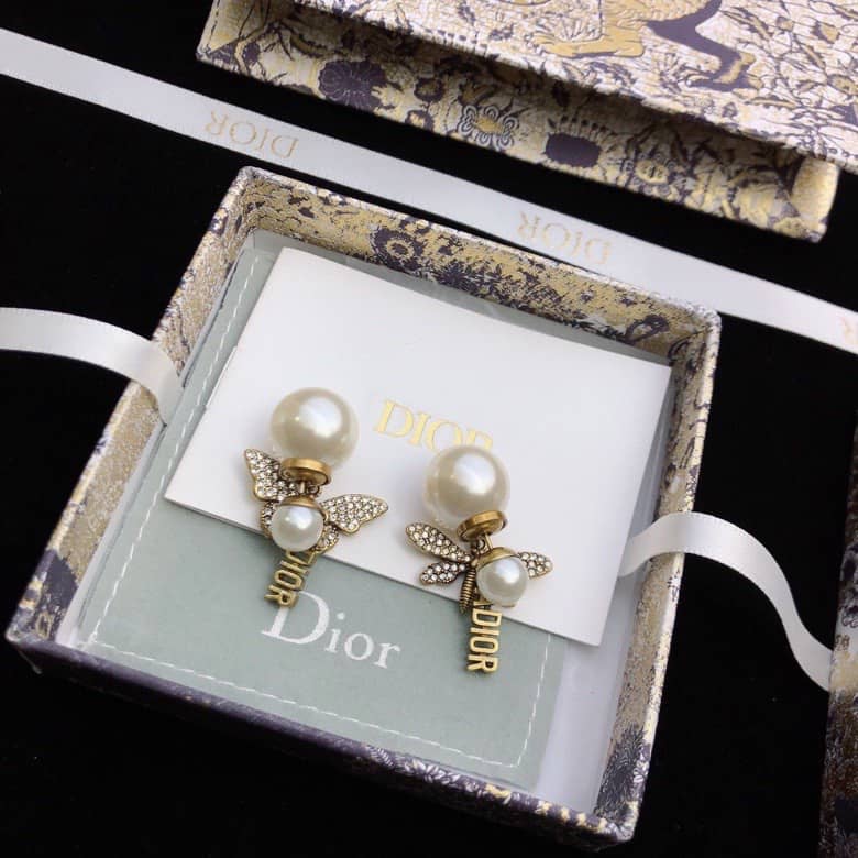 Fake Chr1st1an D10r Logo Earring