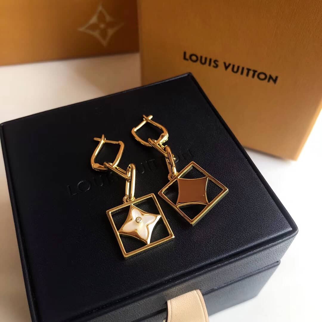 LV Hoop Earrings Dupe Logo AAA+