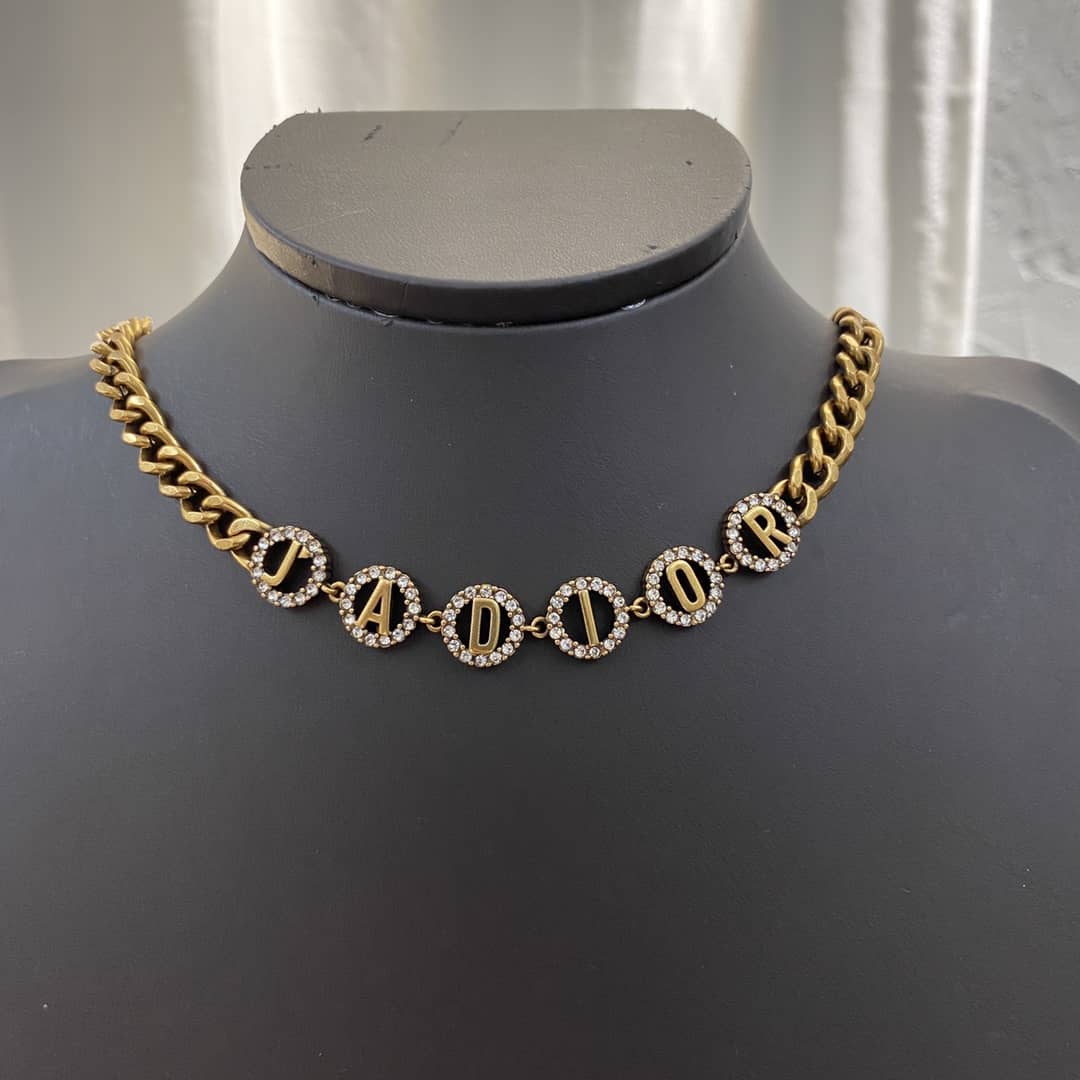 Knockoff Chr1st1an D10r Logo Necklace