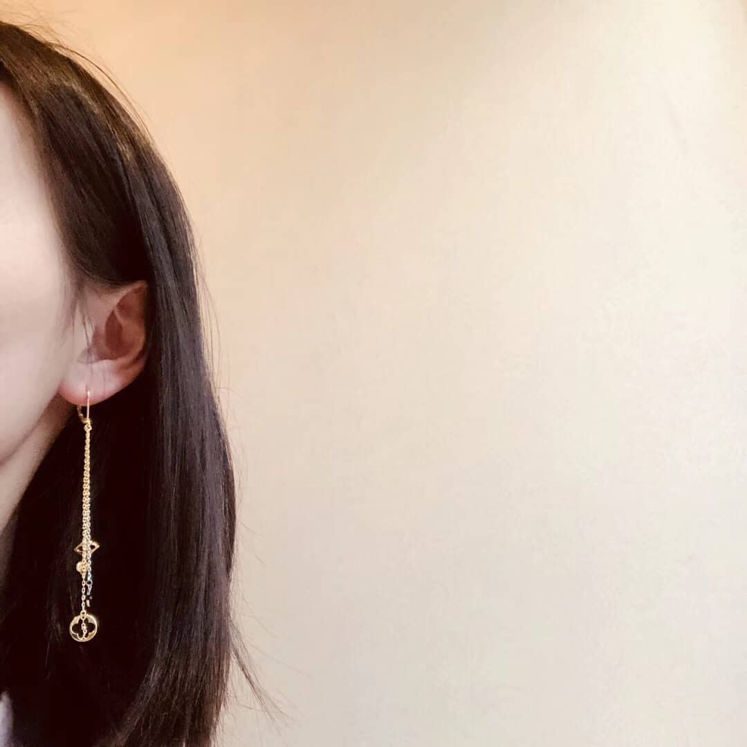 LV Hoop Earrings Dupe Logo