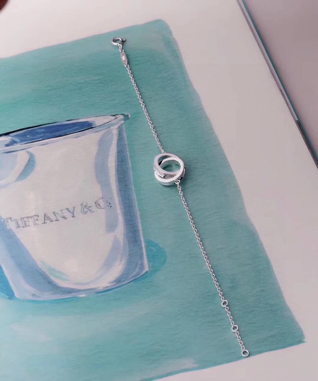 Fake T*f*ny Logo Bracelet