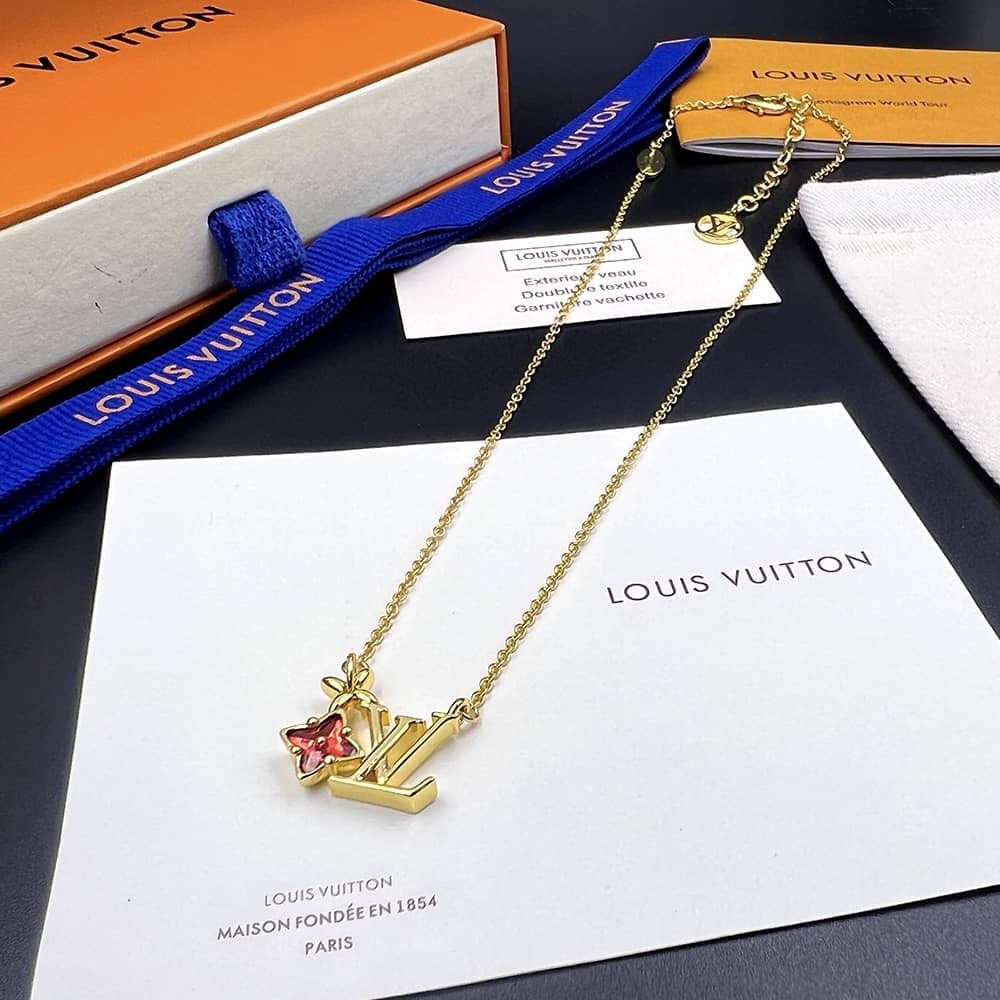 Knockoff L0vis Vvtt0n Logo Necklace
