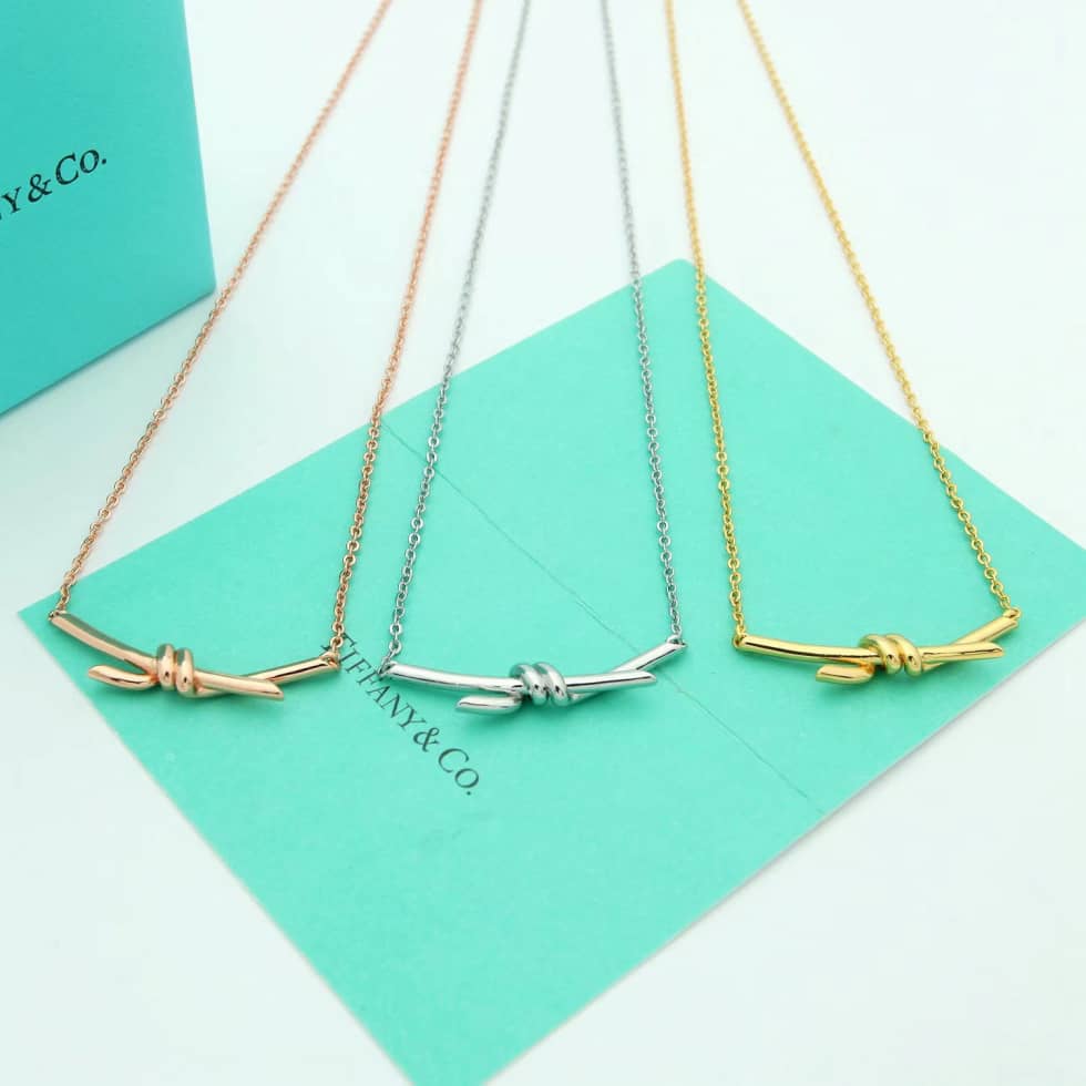 Fake T*f*ny Logo Necklace