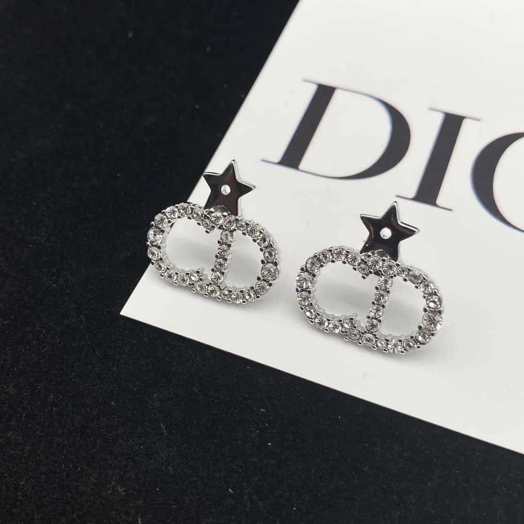 Fake Chr1st1an D10r Logo Earring