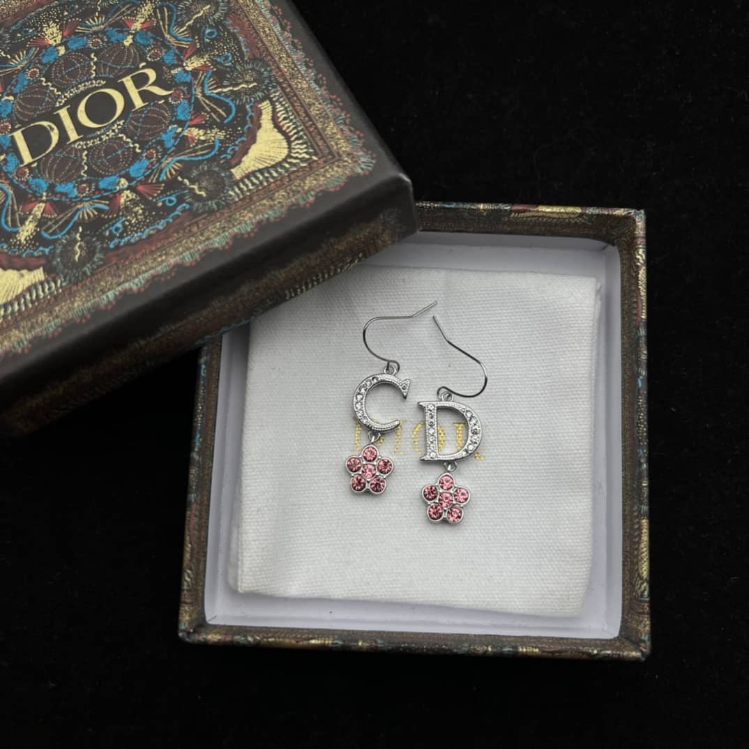 Fake Chr1st1an D10r Logo Earring