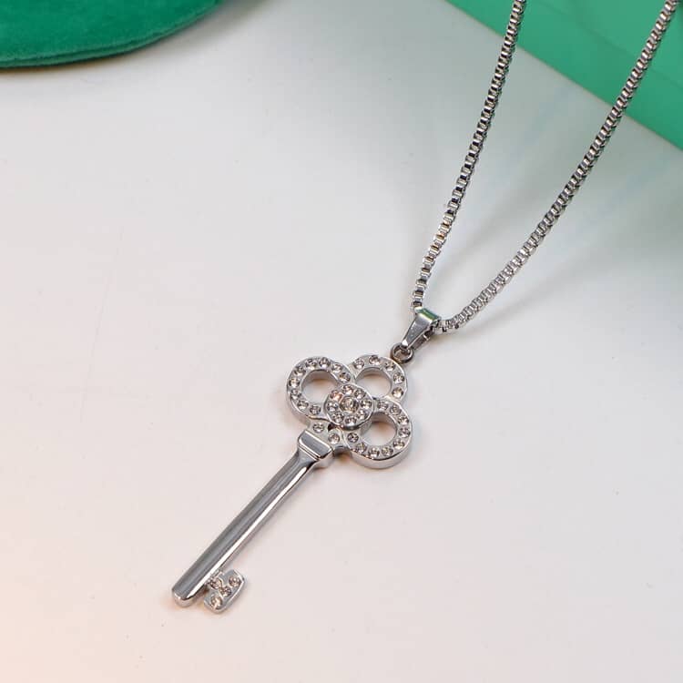 Fake T*f*ny Logo Necklace