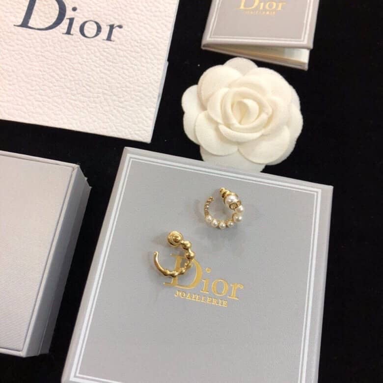 Fake Chr1st1an D10r Logo Earring