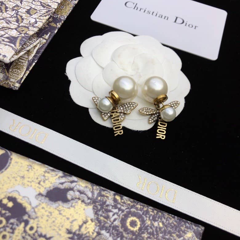 Fake Chr1st1an D10r Logo Earring