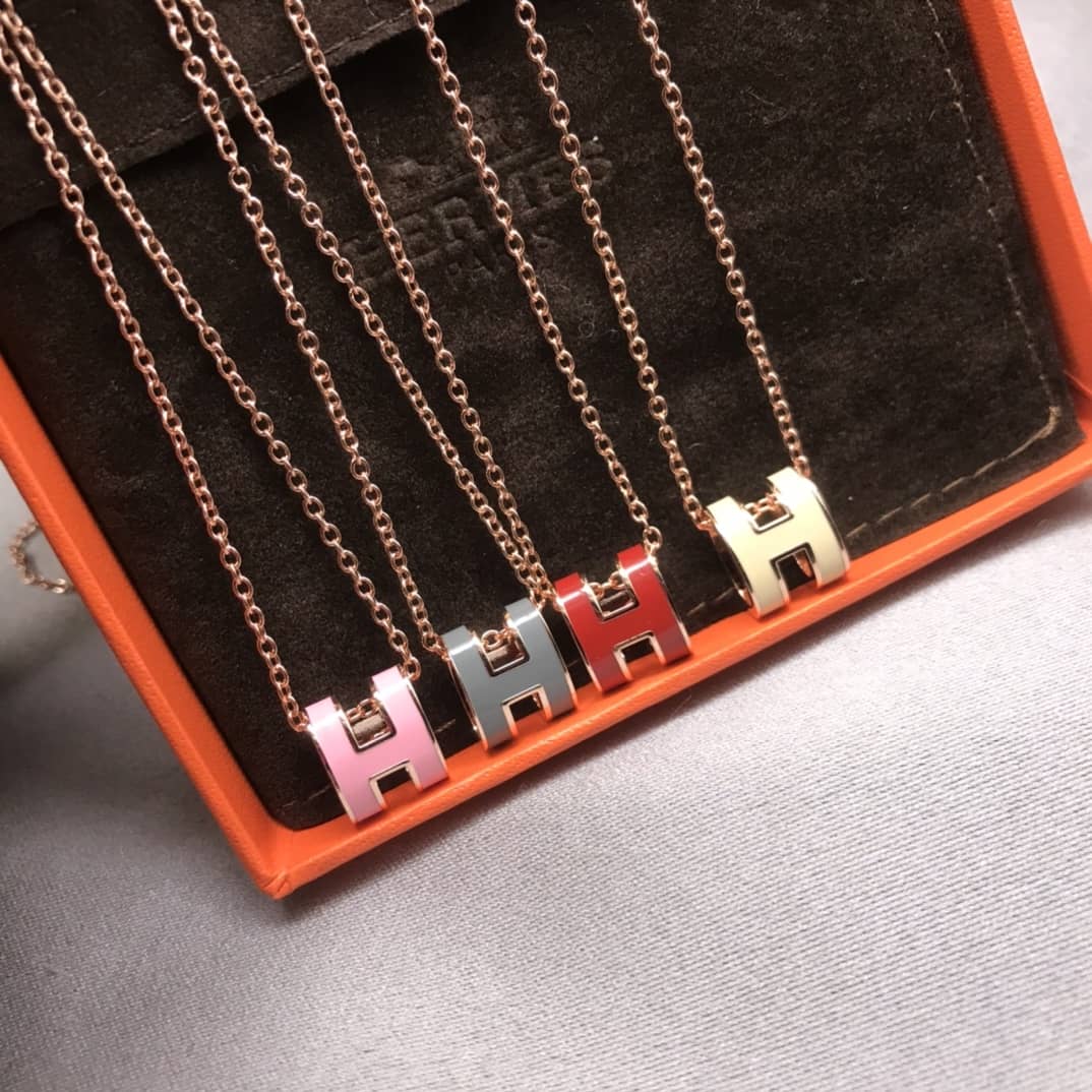 Knockoff H**me5 Logo Necklace
