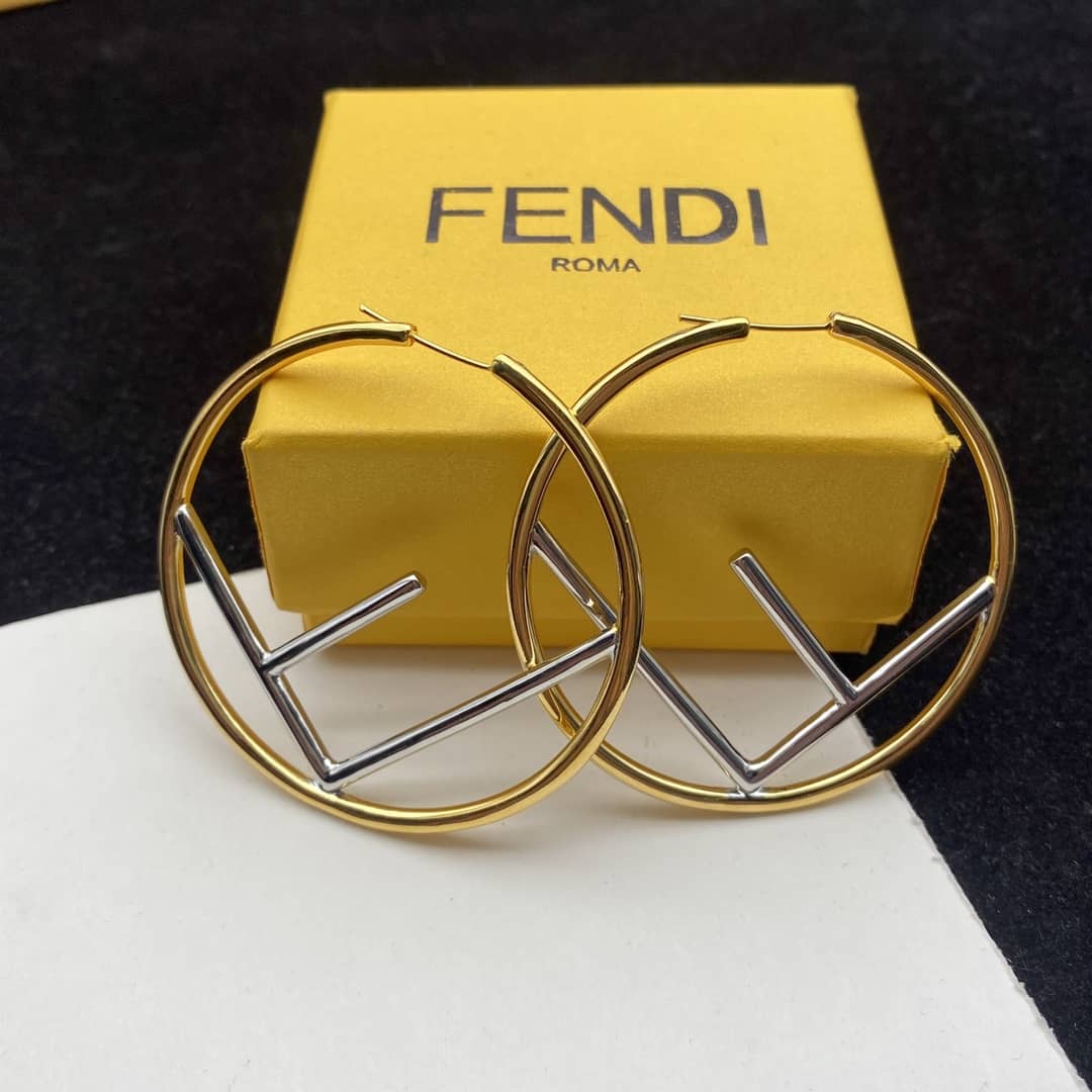 Knockoff F**di Logo Earring