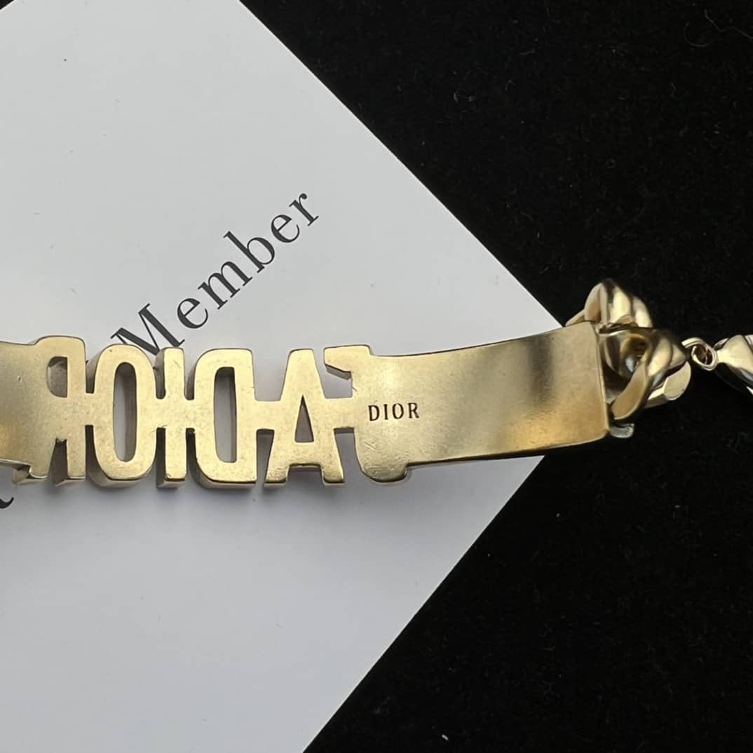 Fake Chr1st1an D10r Logo Bracelet