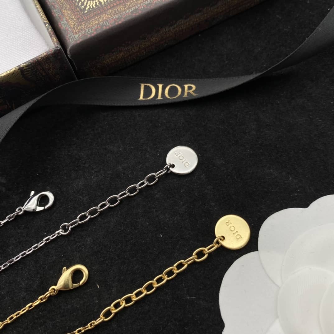 Fake Chr1st1an D10r Logo Bracelet