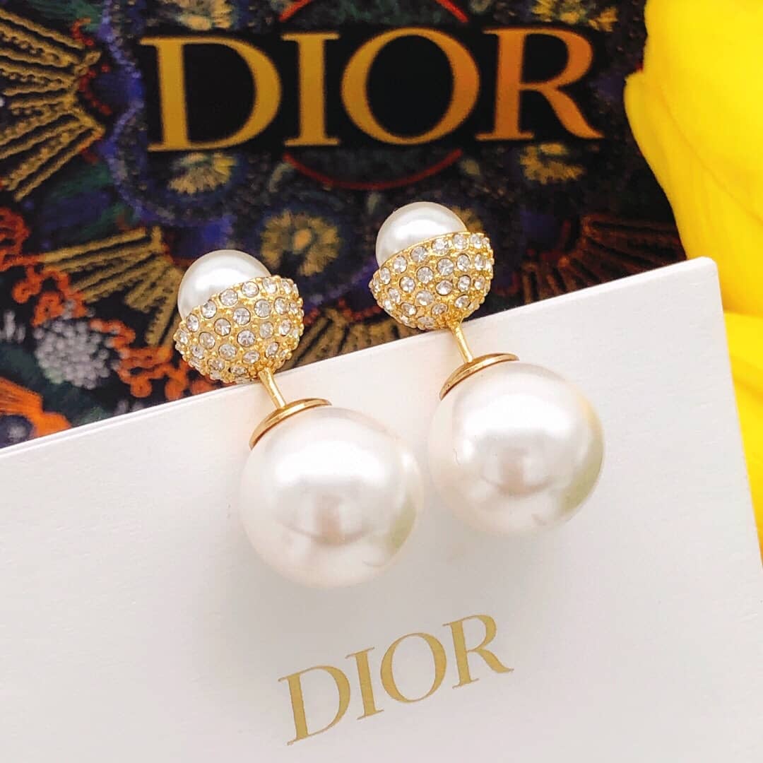 Fake Chr1st1an D10r Logo Earring