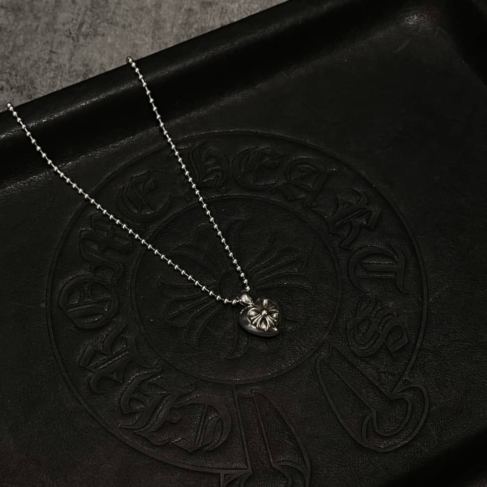 Fake Ch*0me He**ts Logo Necklace