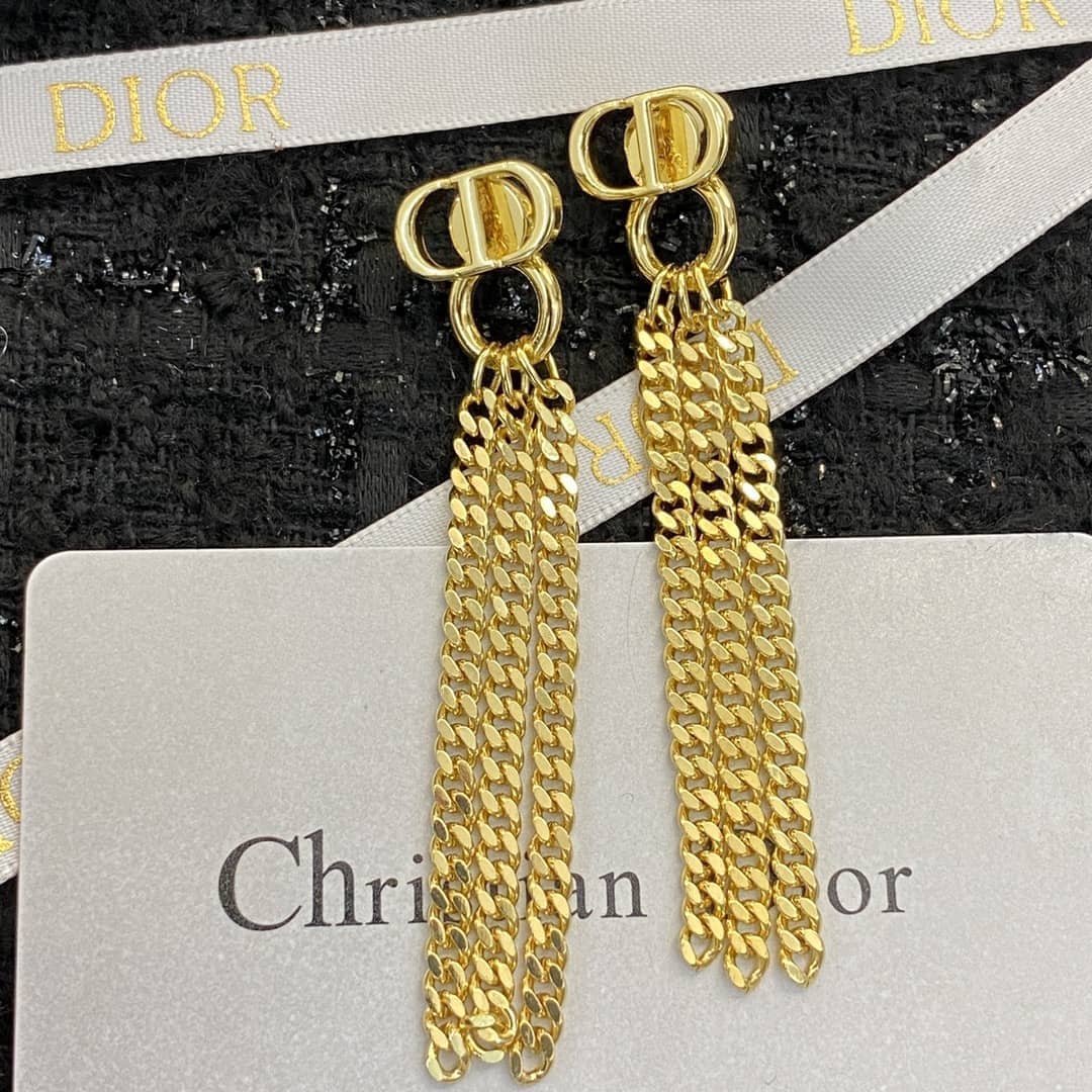Knockoff Chr1st1an D10r Logo Earring