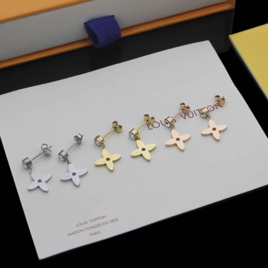 LV Hoop Earrings Dupe Logo AAA+