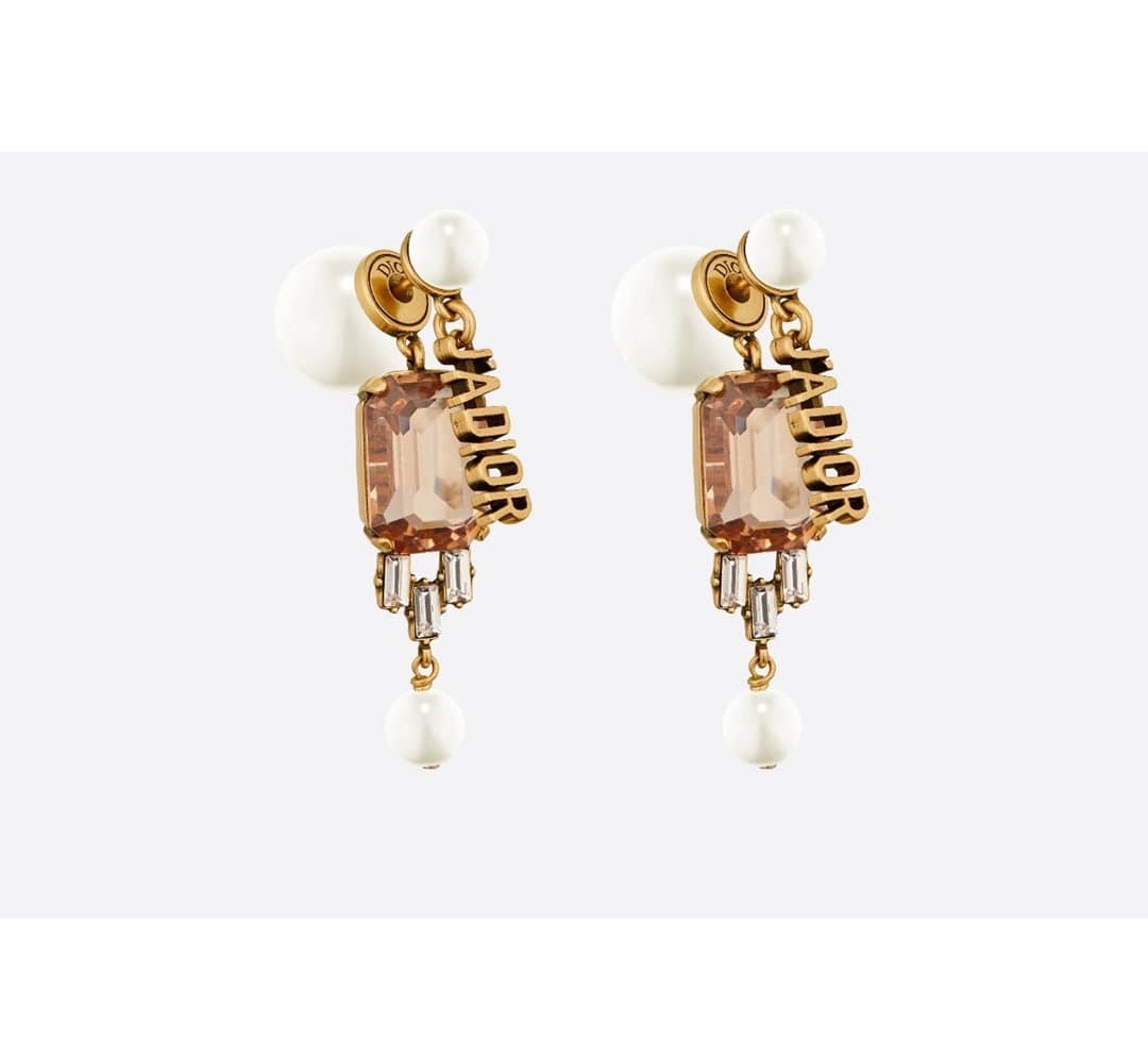 Fake Chr1st1an D10r Logo Earring