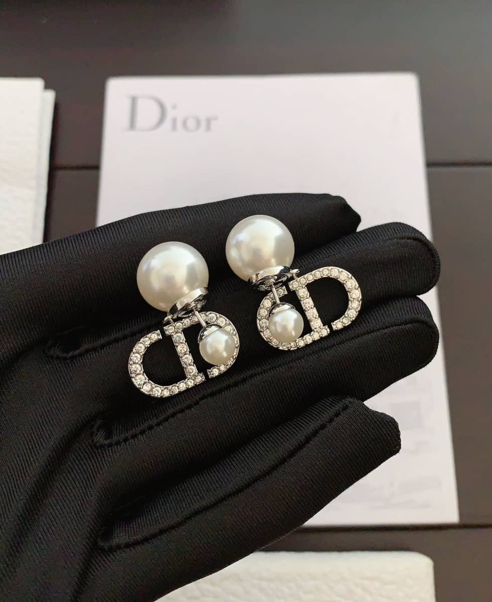 Fake Chr1st1an D10r Logo Earring