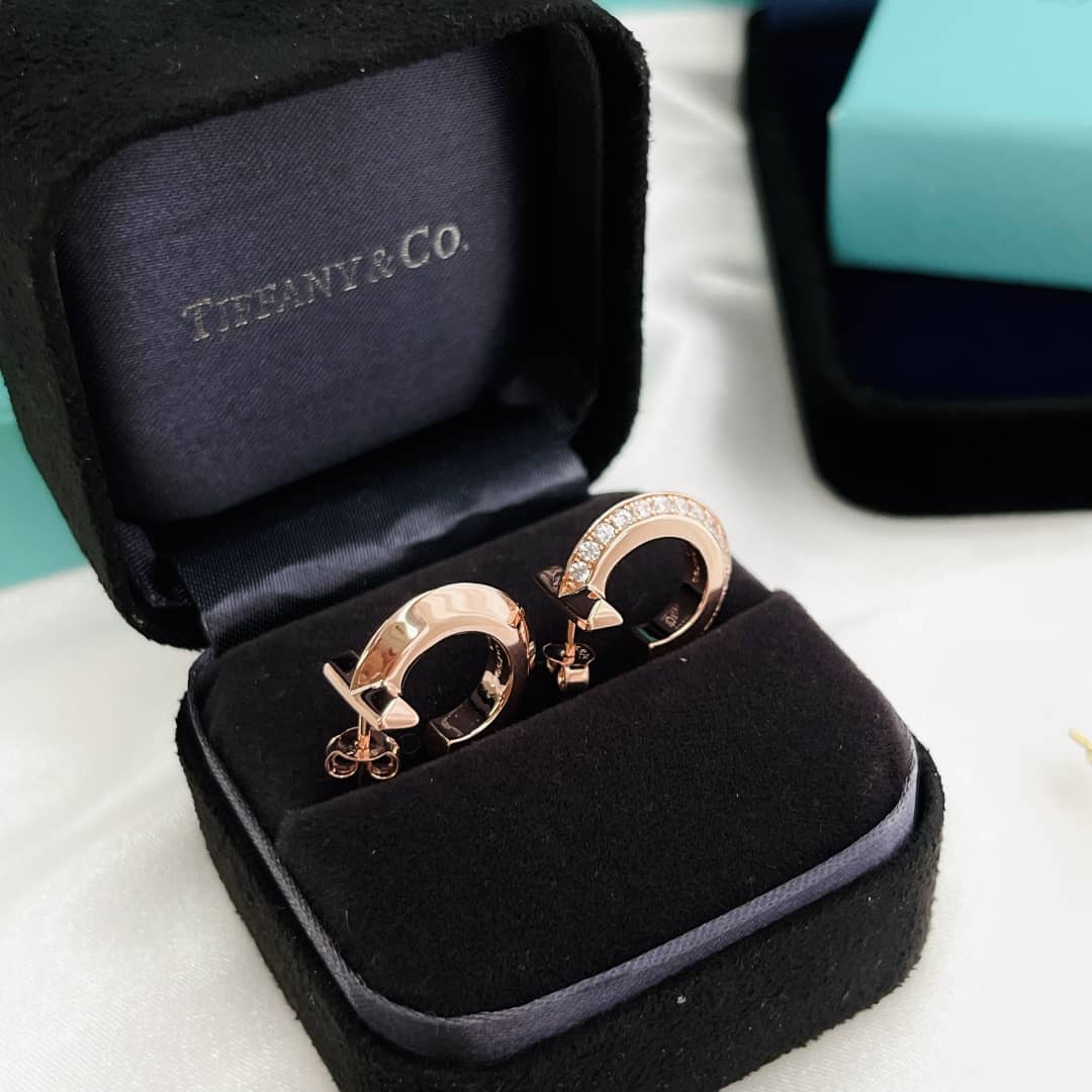Fake T*f*ny Logo Earring