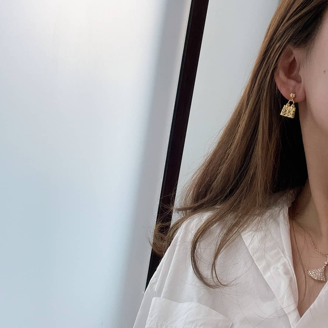 LV Hoop Earrings Dupe Logo AAA+
