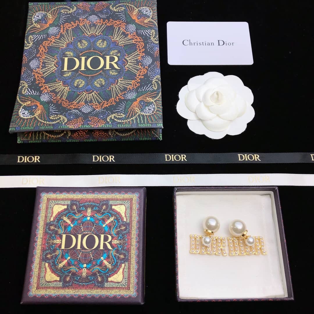 Knockoff Chr1st1an D10r Logo Earring