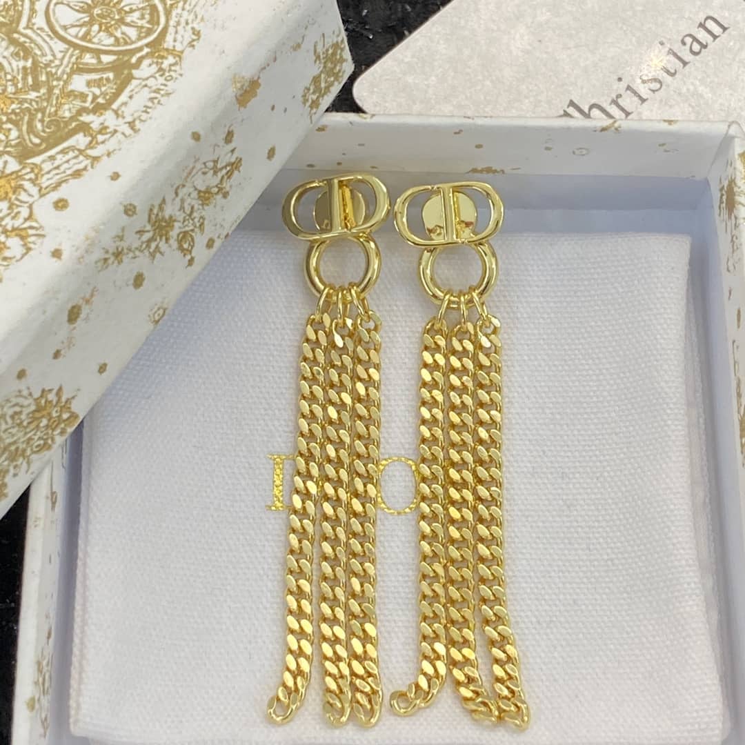 Knockoff Chr1st1an D10r Logo Earring