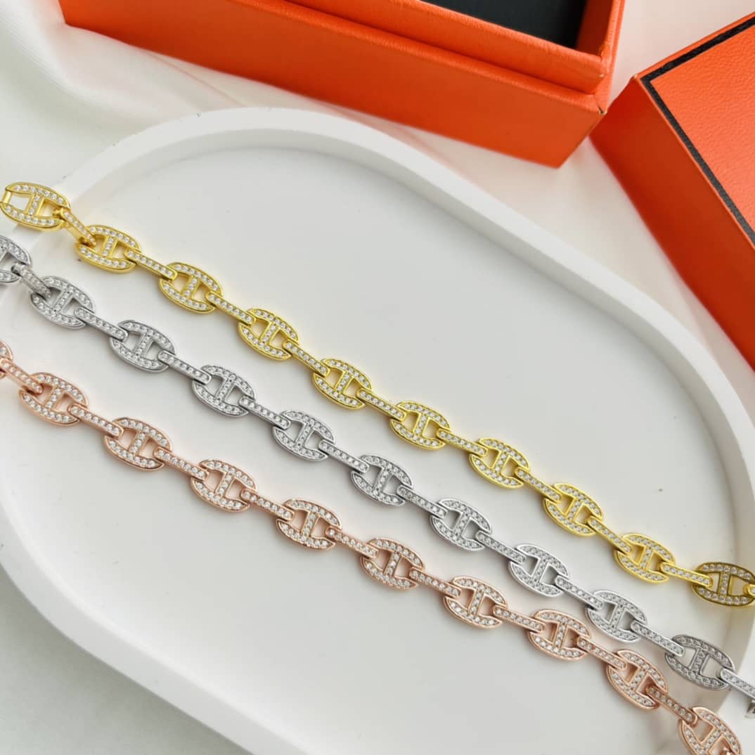 Knockoff H**me5 Logo Bracelet