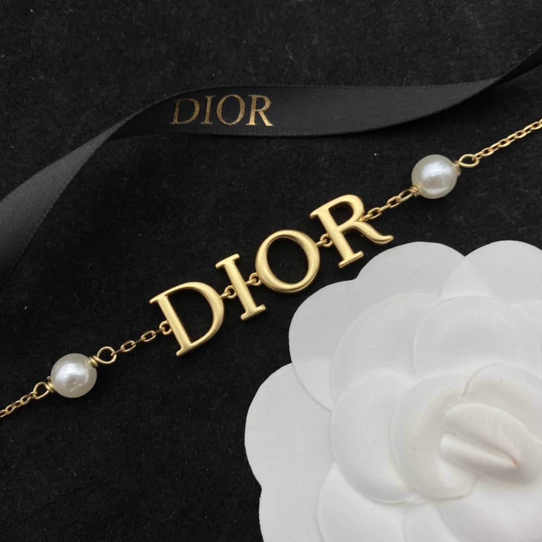 Fake Chr1st1an D10r Logo Bracelet