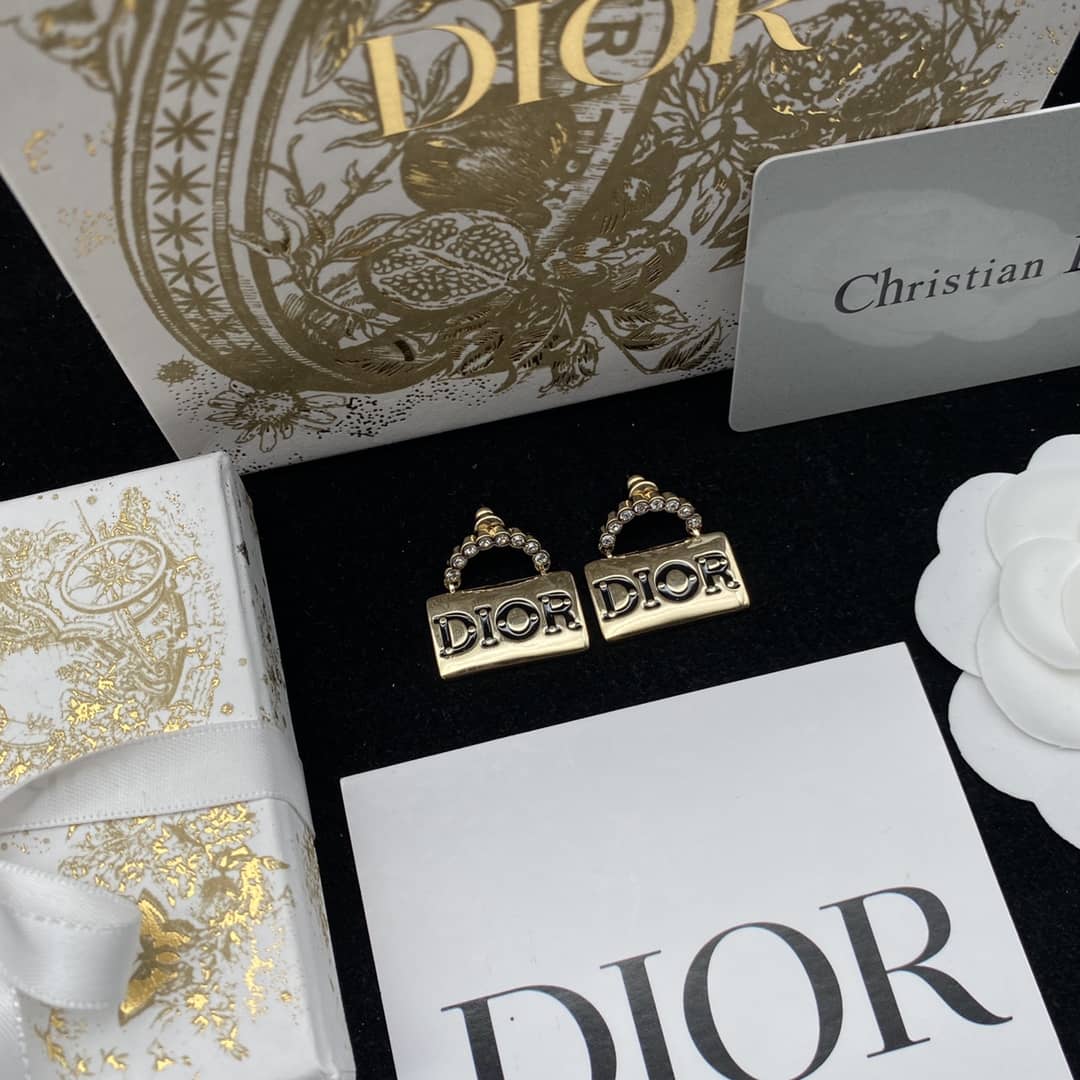 Knockoff Chr1st1an D10r Logo Earring
