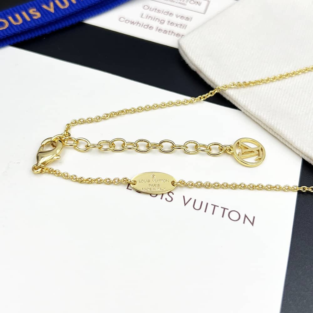 Fake L0vis Vvtt0n Logo Necklace