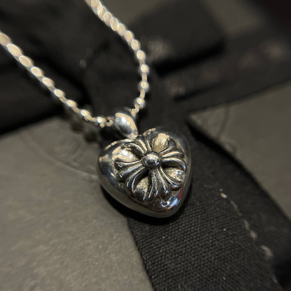 Fake Ch*0me He**ts Logo Necklace