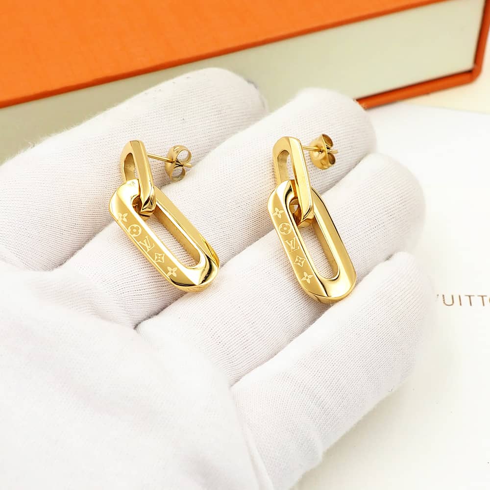 Knockoff L0vis Vvtt0n Logo Earring